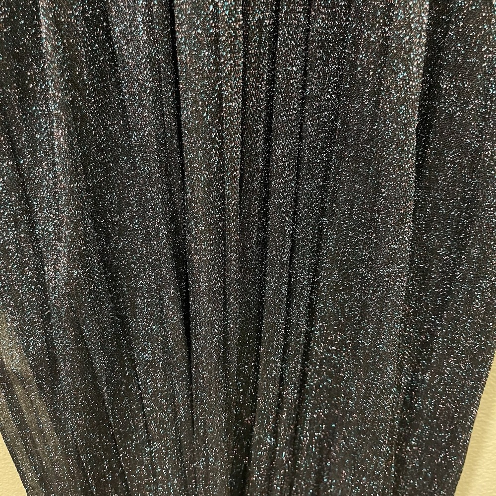 Anthropologie Moulinette Soeurs Pleated Metallic Dress Party Celestial Size 8 - Picture 5 of 14